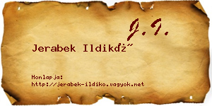 Jerabek Ildikó névjegykártya