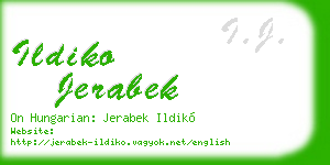 ildiko jerabek business card